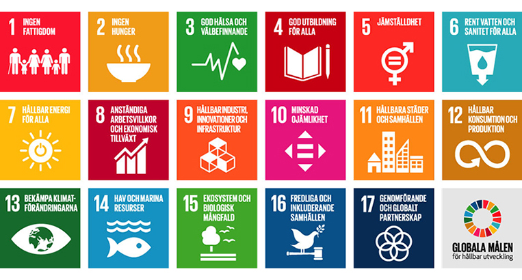 De globala målen Agenda 2030 illustration.