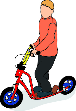 En person på en felsvängande cykel, illustration.